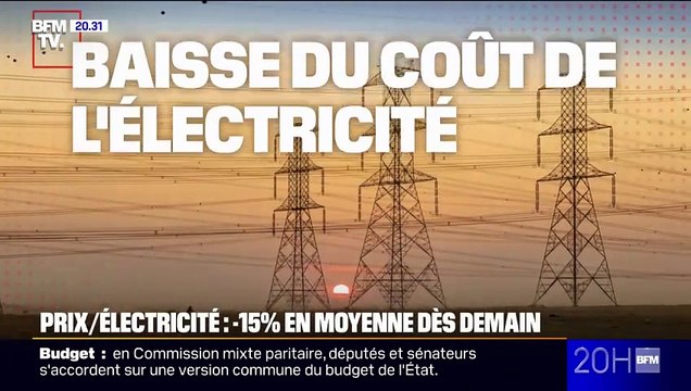 Tarifs de l'électricité: une baisse de 15% en moyenne pour plus de 24 millions de foyers