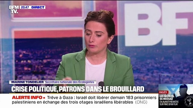 Marine Tondelier (les Écologistes) dénonce la pression mise sur les parlementaires pour le vote du budget