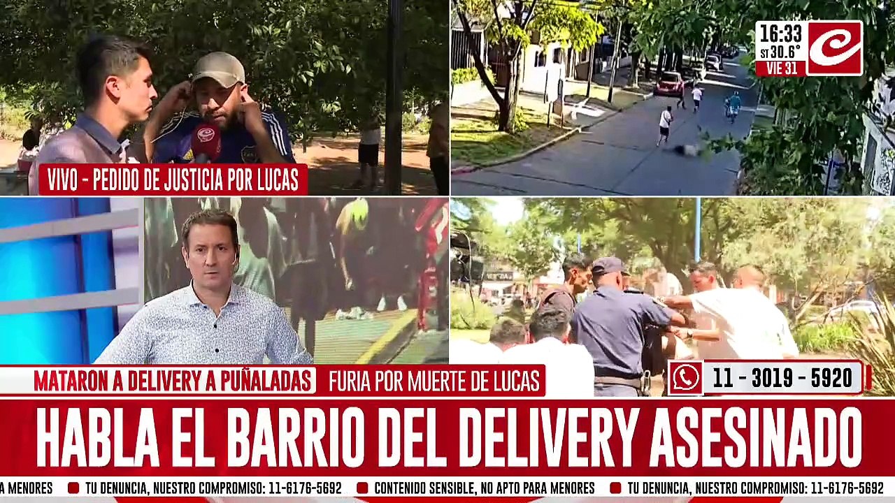 Mataron a delivery a puñaladas: hablan los vecinos