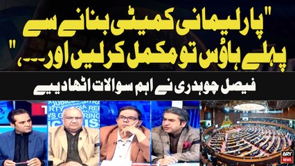 "‘Before Forming a Parliamentary Committee, Complete the House First,’ Faisal Chaudhry