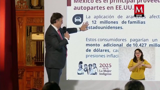 Alrededor de 5 millones de familias de EU serían afectadas por aranceles: Ebrard