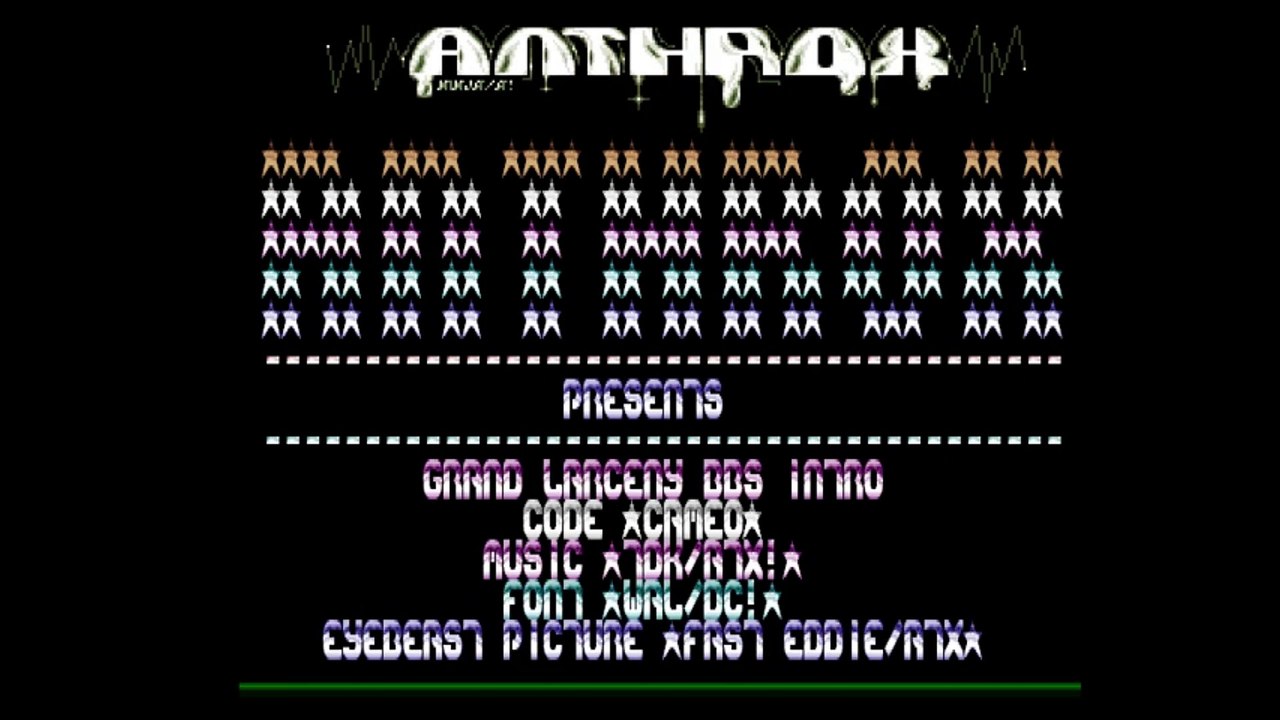 Amiga Demo Grand Larceny Bbs Intro By Anthrox (1992)