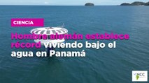 Hombre alemán establece récord viviendo bajo el agua en Panamá