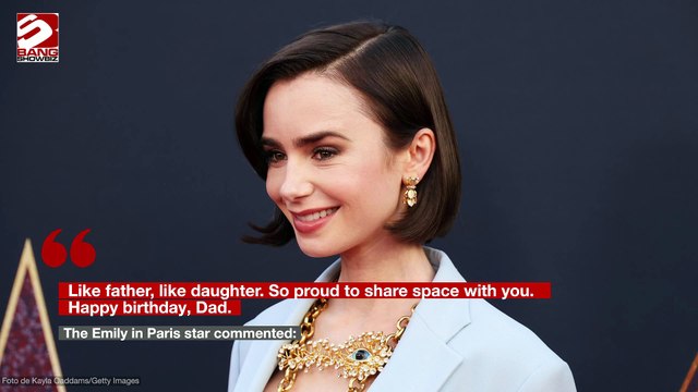 Lily Collins has paid a heartfelt birthday tribute to her dad Phil Collins