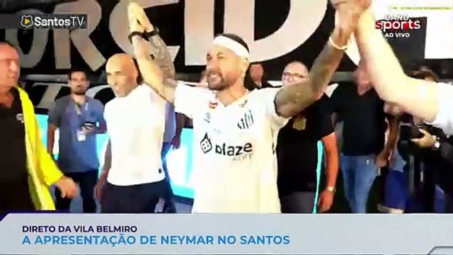 NEYMAR VAI ÀS LÁGRIMAS EM APRESENTAÇÃO NO SANTOS E MANDA RECADO À TORCIDA