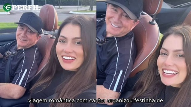 Namorada de Amado Batista curte passeio de conversível com Ronaldo e comenta demissão de Rodrigo Bocardi