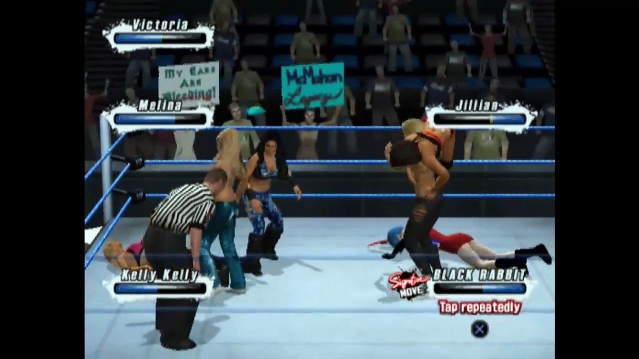 WWE SmackDown VS Raw 2009 (PLAYSTATION 2) Womens Battle Royal with a Certain Rabbit