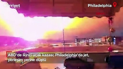 ABD'de ikinci uçak kazası; Philadelphia'da jet, yerleşim yerine düştü