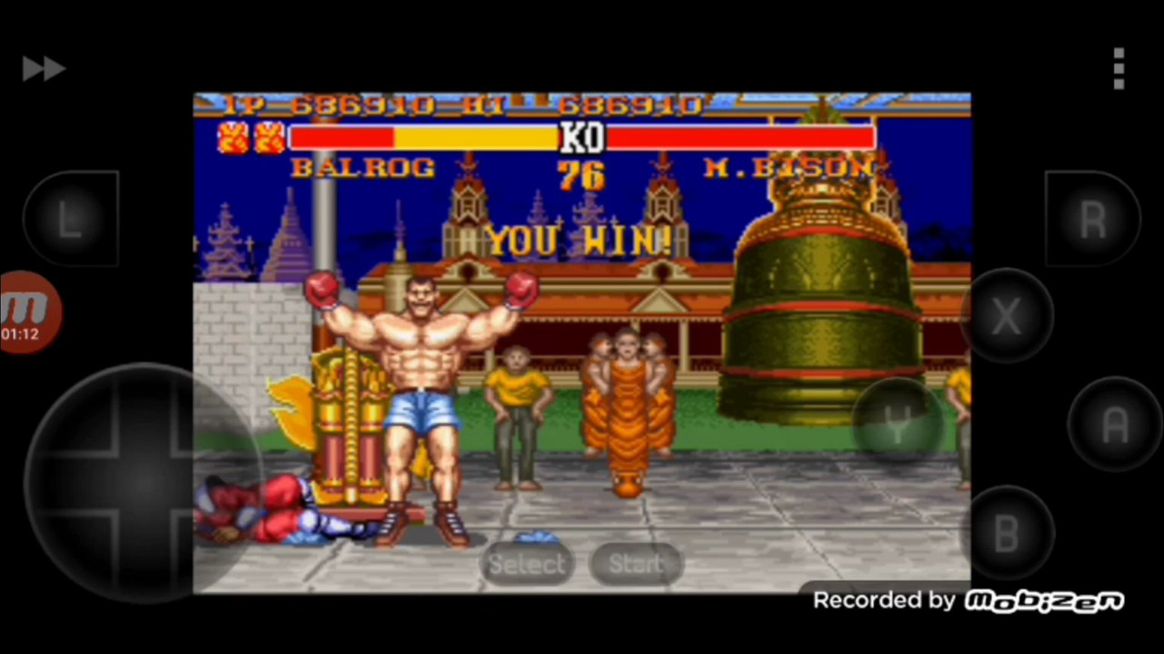 Street Fighter II Turbo: Hyper Fighting Balrog vs Mr Bison luta completa