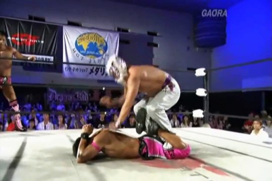 9th September 2012 3 Way Tag Masamune, Super Shisa vs World-1 International (Masato Yoshino, Naruki Doi) vs Team Veteran Returns (Dragon Kid,GAMMA)