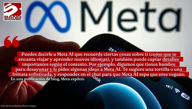 Meta AI puede 'recordar' cosas para ayudar a proporcionar recomendaciones relevantes