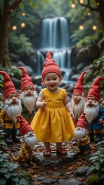 cheerful garden gnomes