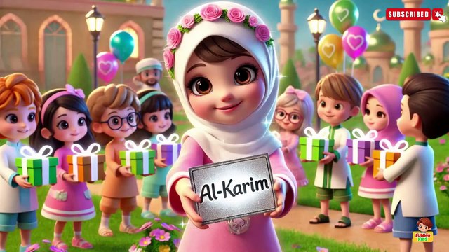 Asma-ul-Husna for Kids 99 Names of Allah with animation أسماء الله الحسنى Kids Islamic Cartoon