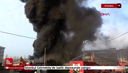 İstanbul Çekmeköy'de lastik deposunda yangın