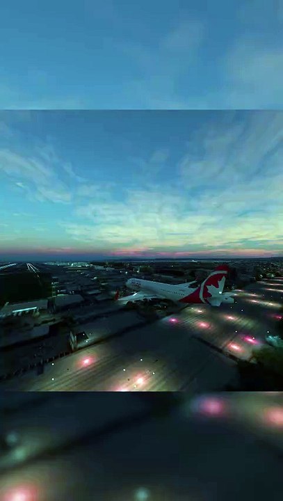 Midnight Landing: Air Canada Rouge A320neo at Los Angeles International Airport (LAX), Los Angeles, USA