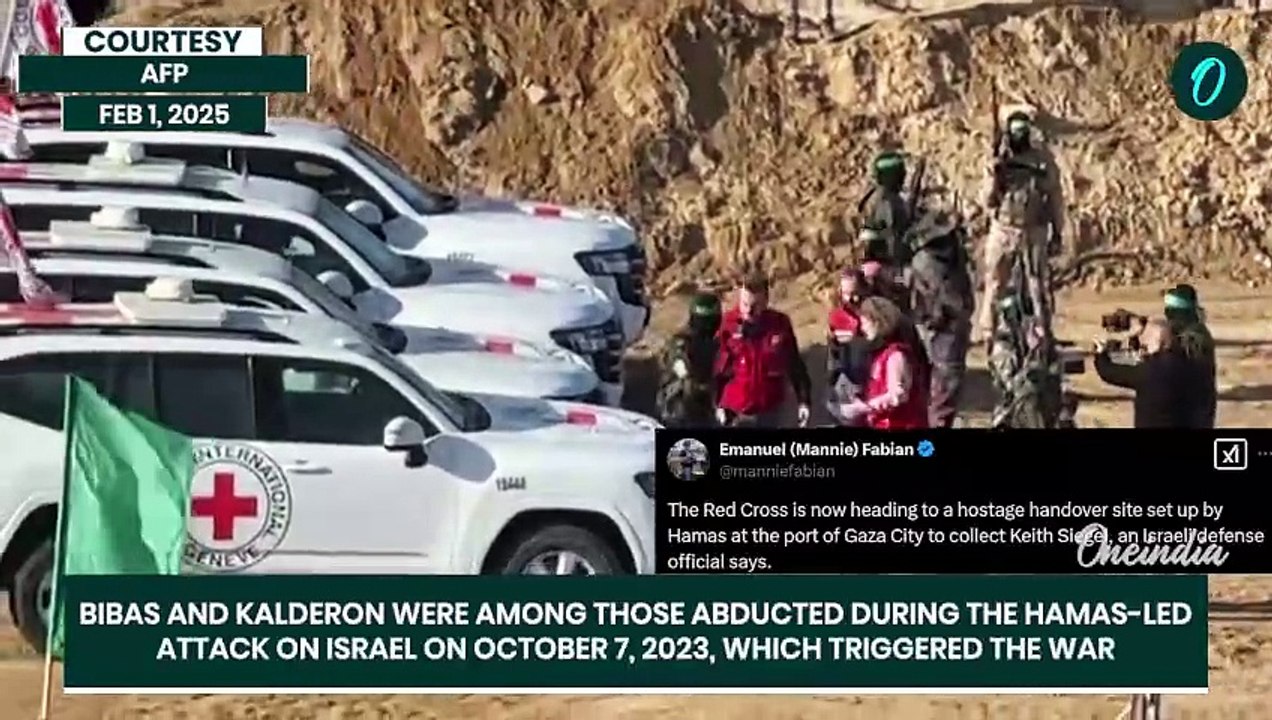 Hamas Releases Israeli Hostages BREAKING | Yarden Bibas and French-Israeli Ofer Kalderon Handed Over