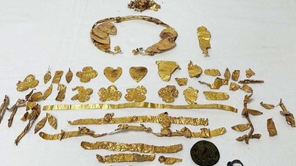 Denizli'de paha biçilemeyen altın kral tacı ele geçirdi