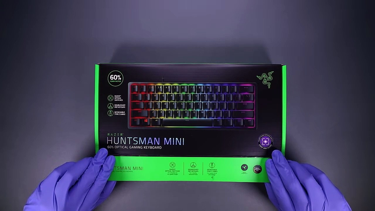 Razer Huntsman Mini Gaming Keyboard Unboxing - ASMR