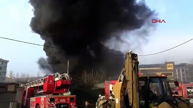 İstanbul- Çekmeköy'de lastik deposundaki yangın kontrol altına alındı -3 /Geniş haber- aktüel görüntü