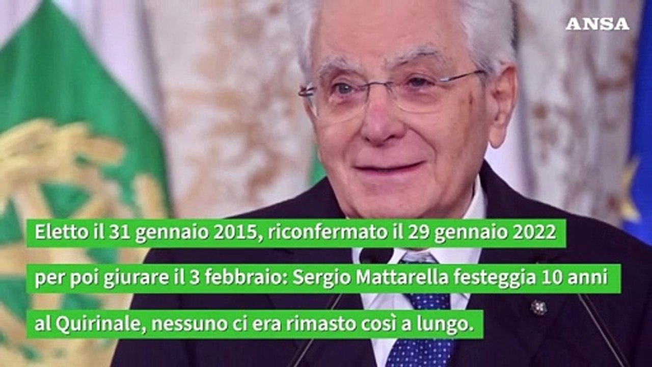 Dieci anni, la presidenza record di Mattarella