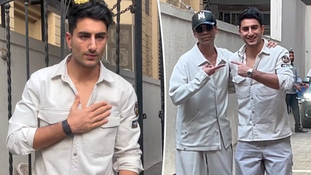 Karan Johar और Ibrahim Ali Khan ने Dharma Meeting के बाद पैप्स को किया इम्प्रेस