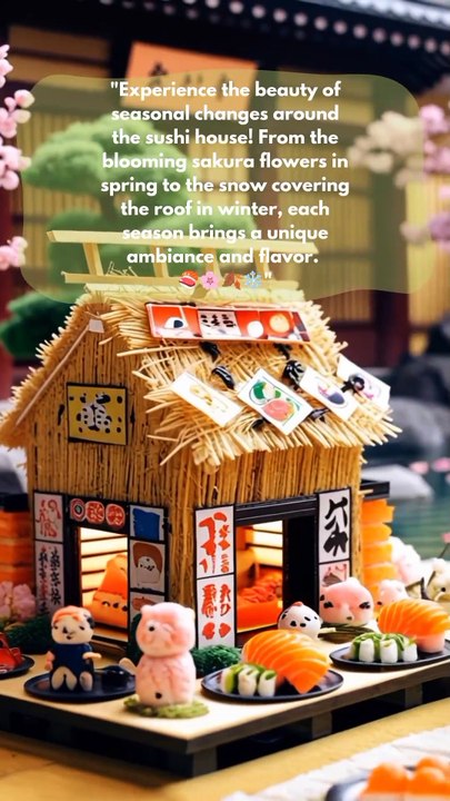 Seasonal Cycle Around the Sushi House: Unforgettable Beauty 🍣🌸🍂❄️