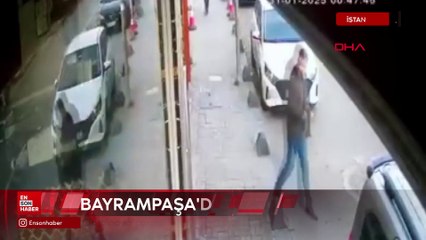 Bayrampaşa'da cip binaya çarptı; bir kişi altında kalmaktan sonda kurtuldu