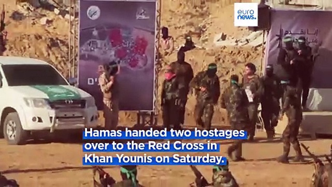 Three Israeli hostages and dozens of Palestinian prisoners freed