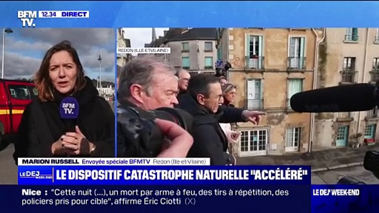 Crues à Redon: Bruno Retailleau a indiqué que le dispositif d'état de catastrophe naturelle sera "accéléré"