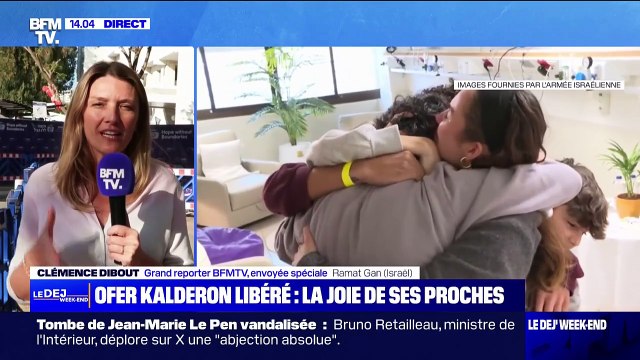 Libération d'Ofer Kalderon: les images des retrouvailles entre l'otage Franco-Israélien et ses enfants