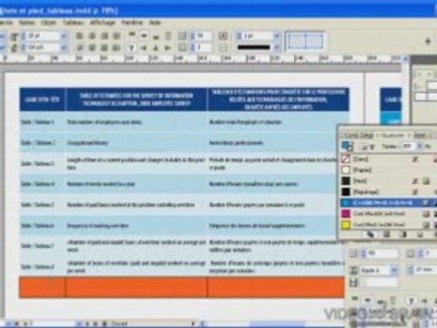 Adobe InDesign CS3 : entête et pied de tableaux