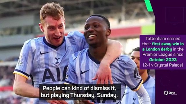 Postecoglou celebrates 'significant' Spurs victory over Brentford