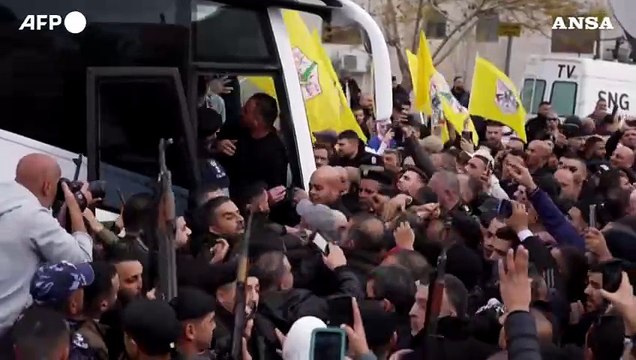 Ramallah accoglie i prigionieri palestinesi liberati da Israele