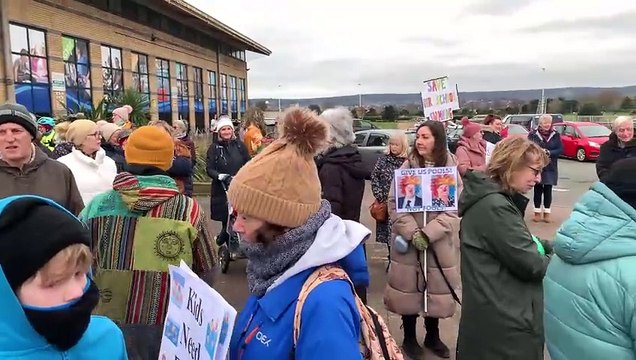 Save The Sovereign Centre protest on February 1 2025 in Eastbourne, East Sussex