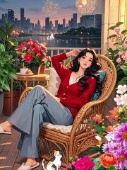 Barbie enjoying in evning