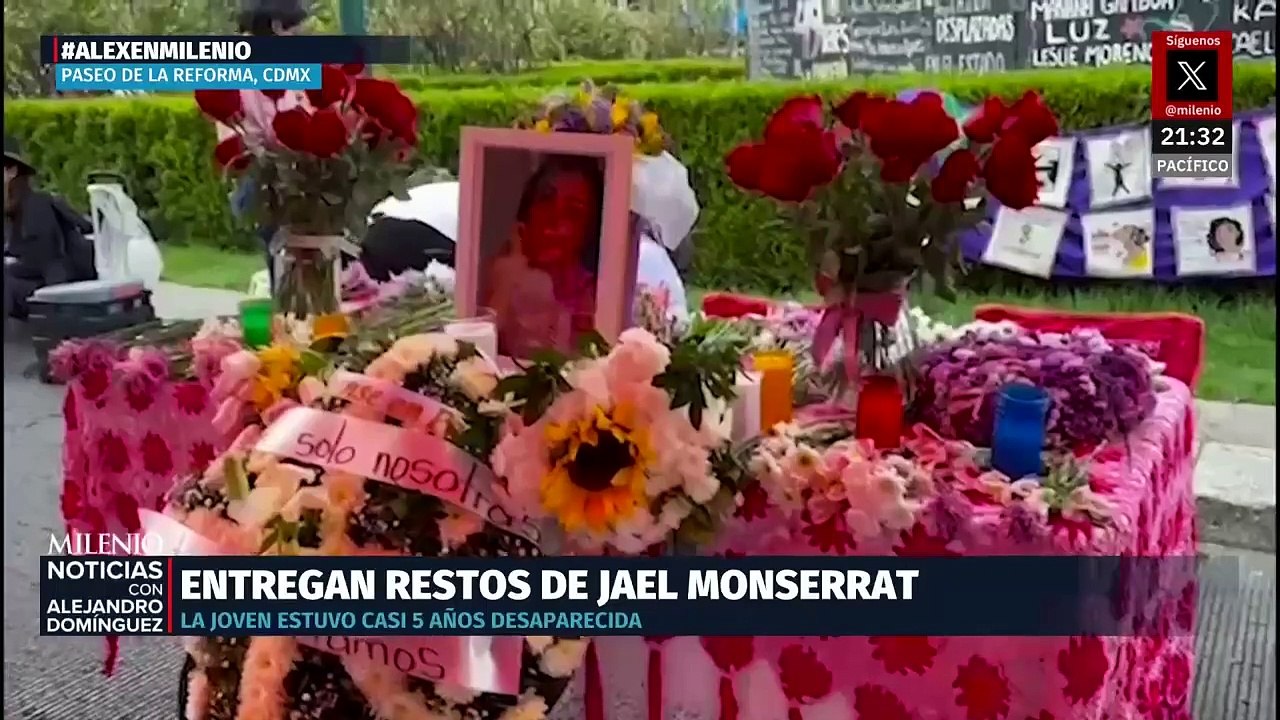 Colectivos despiden a Jael Monserrat, en la Glorieta de las Mujeres que Luchan