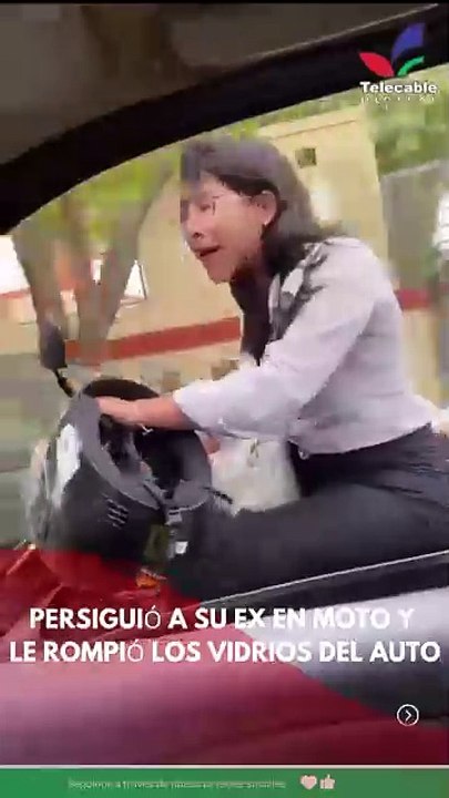 Una mujer discutió con su ex, lo persiguió en moto y le rompió los vidrioS