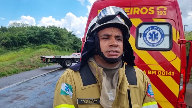 Nove pessoas ficam feridas em grave acidente de trânsito na BR-277, em Cascavel