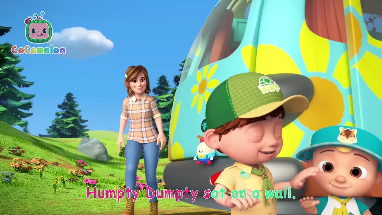 JJ's Humpty Dumpty Outdoor Chase Song! Catch the Toy Egg! 🥚 _ CoComelon Nursery Rhymes & Kids Songs
