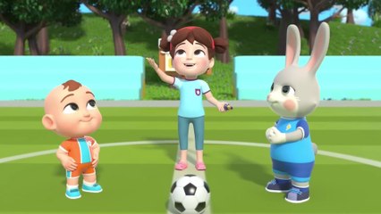 Baby Playing Football with Animals   The Soccer Song + More Nursery Rhymes & Kids Songs