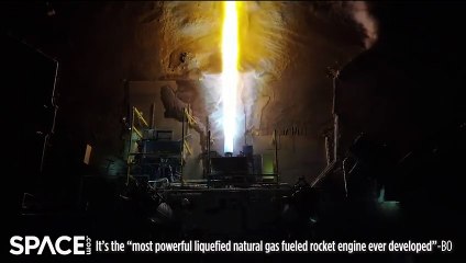 Blue Origin’s BE-4 Engine Gimble At Full Power During Hotfire Test