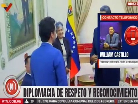 Viceministro William Castillo exalta diálogo de paz por el Pdte. Maduro entre EE.UU y Venezuela