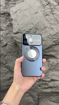 Luxury Titanium-Colored Glass Window Magnetic Wireless Charging Phone Case