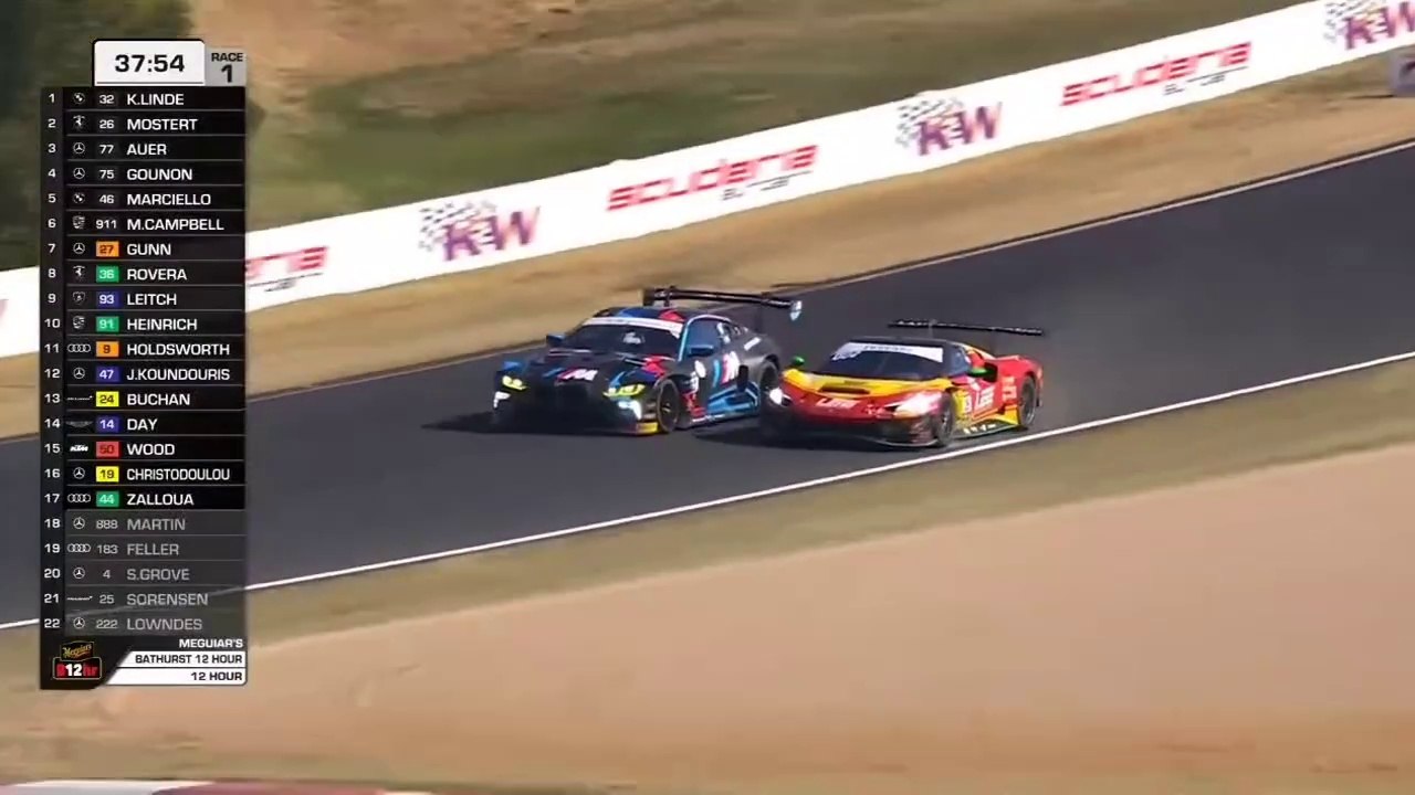 12H Bathurst 2025 Race Mostert Great Pass Van Der Linde Lead