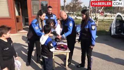 Atlı polis olmayı hayal eden Poyraz'ın çizdiği resim gerçeğe dönüştü
