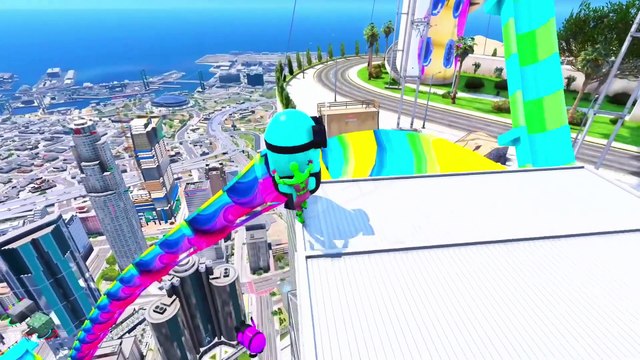 GTA 5 Epic Ragdolls red SPIDERMAN VS RED MINION VS GREEN MINION (Euphoria Physics & Funny Fails) glsp#1