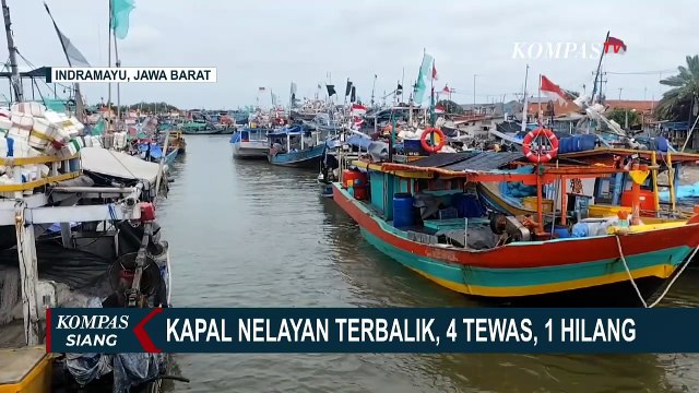 Kapal Nelayan Terbalik Diterjang Gelombang Besar, 4 Orang Tewas dan 1 Hilang