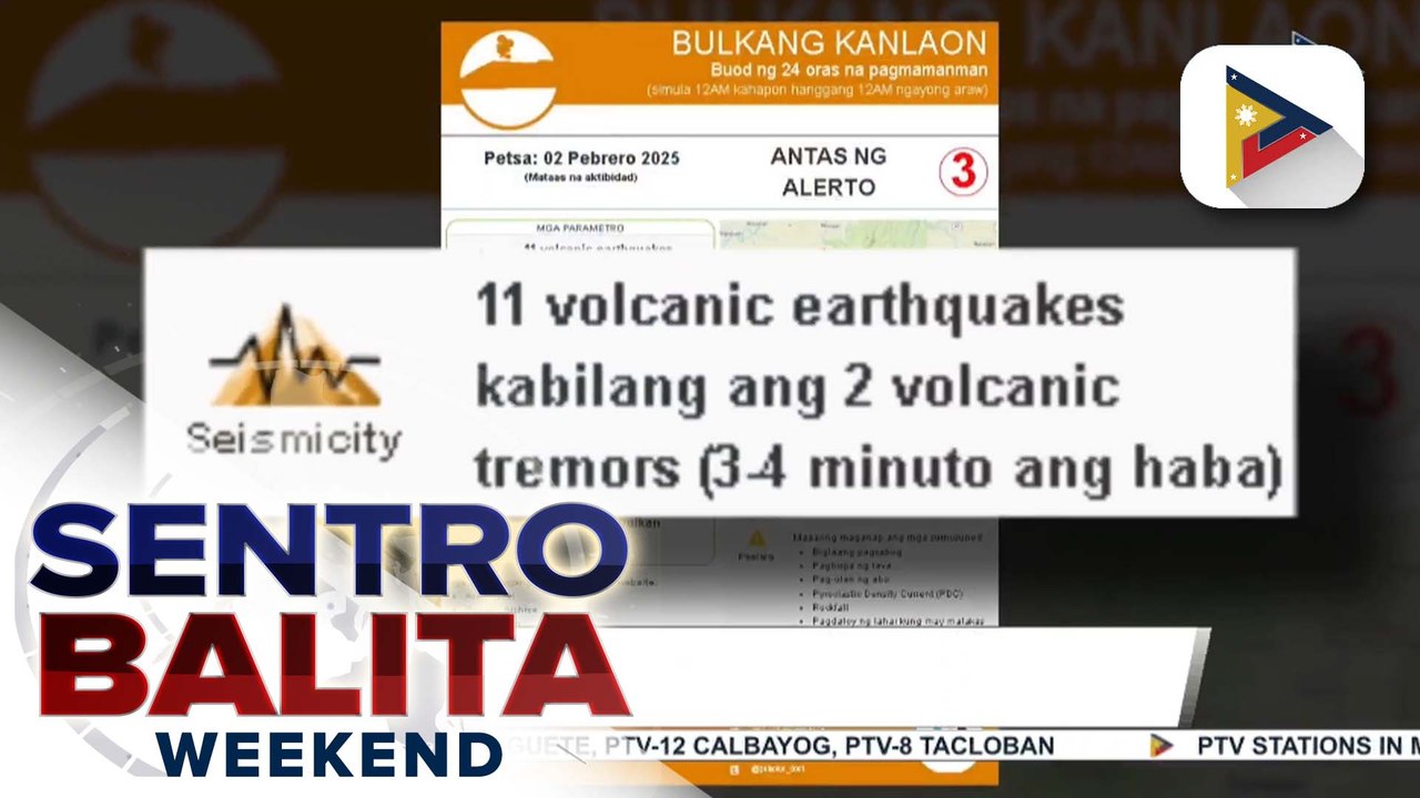 11 volcanic earthquakes, naitala sa Bulkang Kanlaon sa nakalipas na isang araw