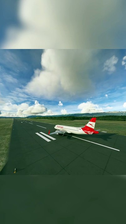 Brilliant Takeoff Austrian Airlines A320 at Geneva Airport (LSGG), Geneva, Switzerland