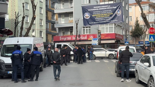 Danıştay kararıyla kapatılan semt pazarında bariyerli önlem